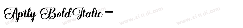 Aptly BoldItalic字体转换